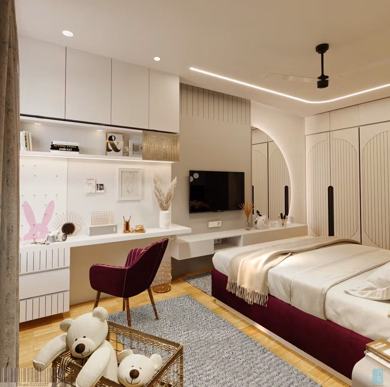 creative-kids-bedroom-with-study-unit.