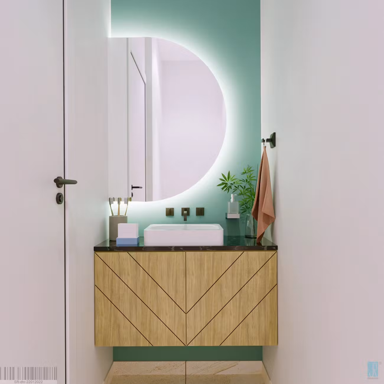 designer-wash-basin-with-backlit-mirror