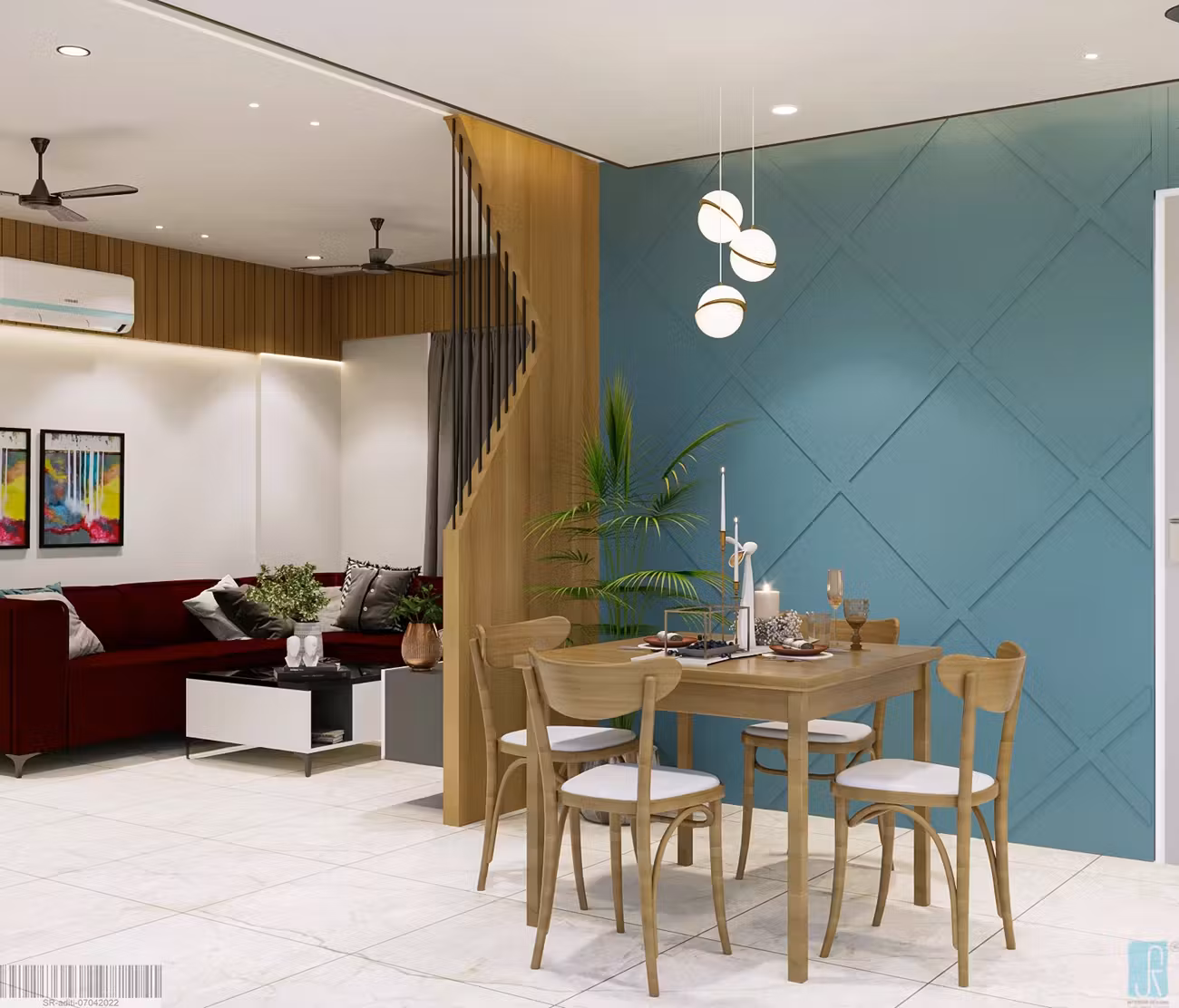 dining-area-with-wooden-partition