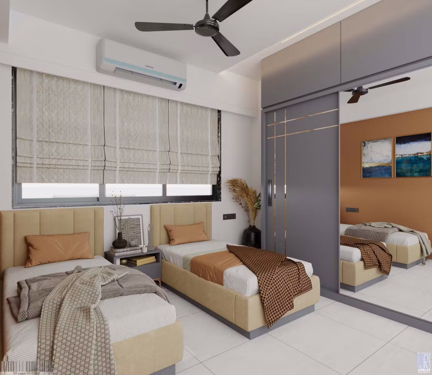 twin-bed-kids-bedroom-interior-design