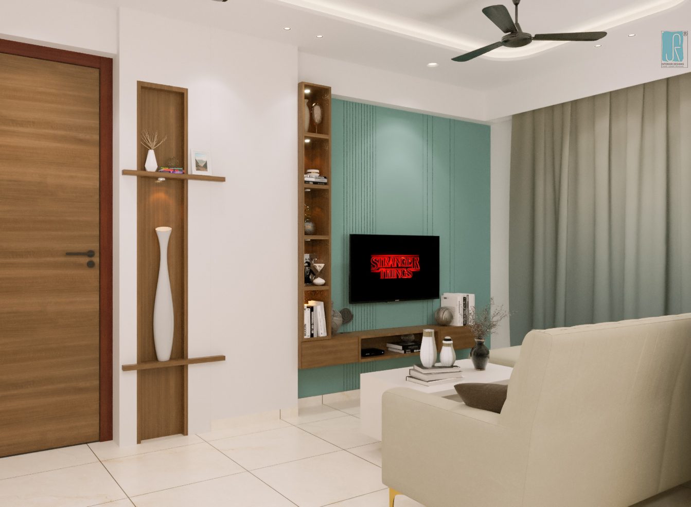 designer-tv-unit-with-stone-finish-ahmedabad.