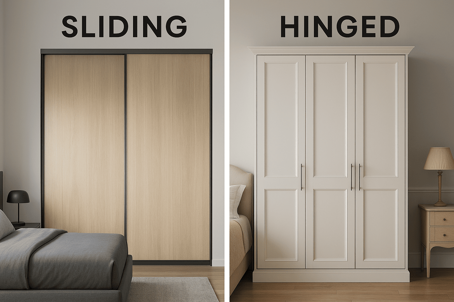 Sliding vs Hinged Wardrobe