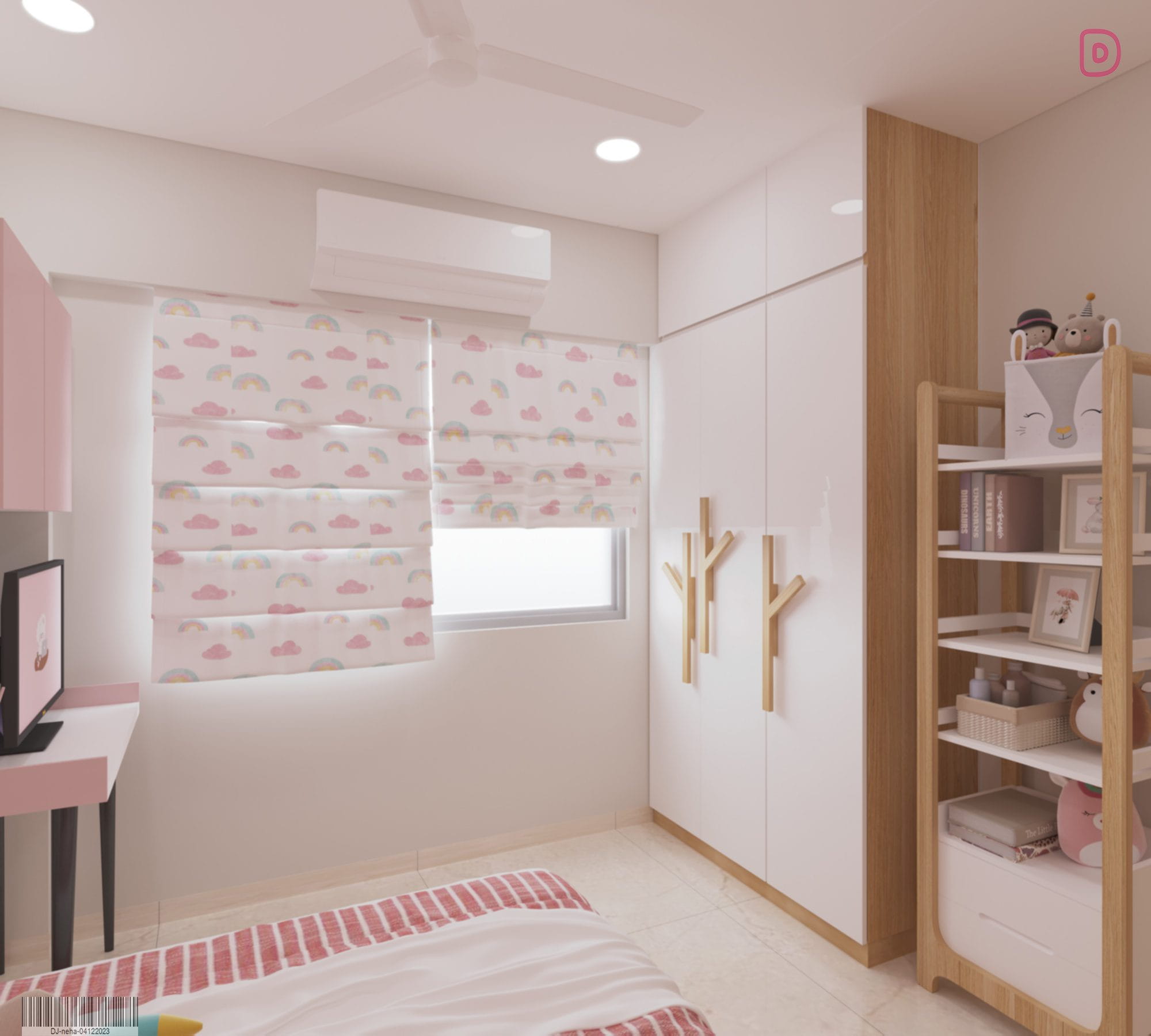 pink-kids1-bedroom-interior-ahmedabad.