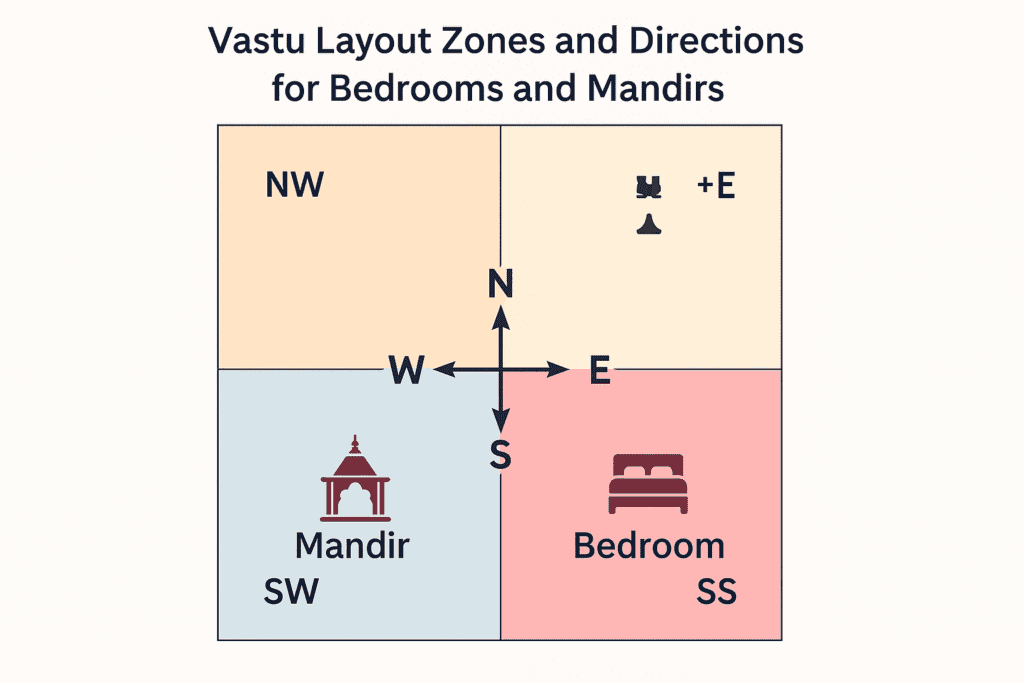 Bedroom and mandir Vastu