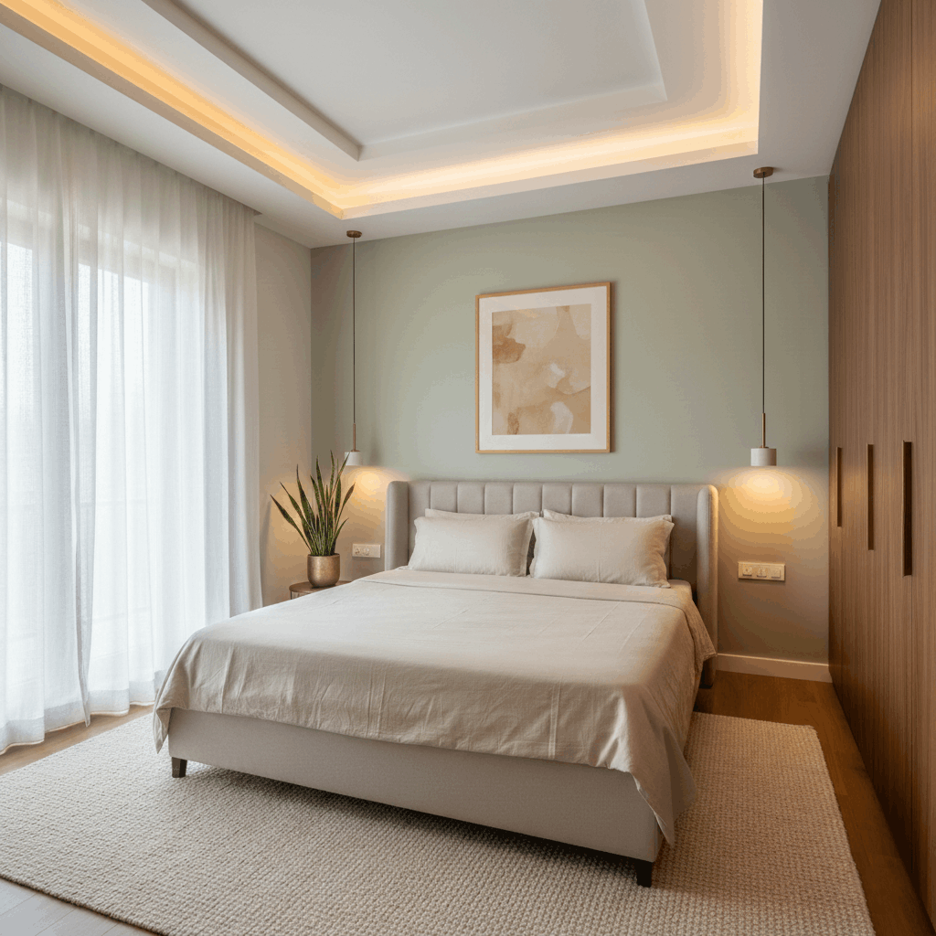 Vastu compliant luxury bedroom interior design Ahmedabad by Design Jadugar