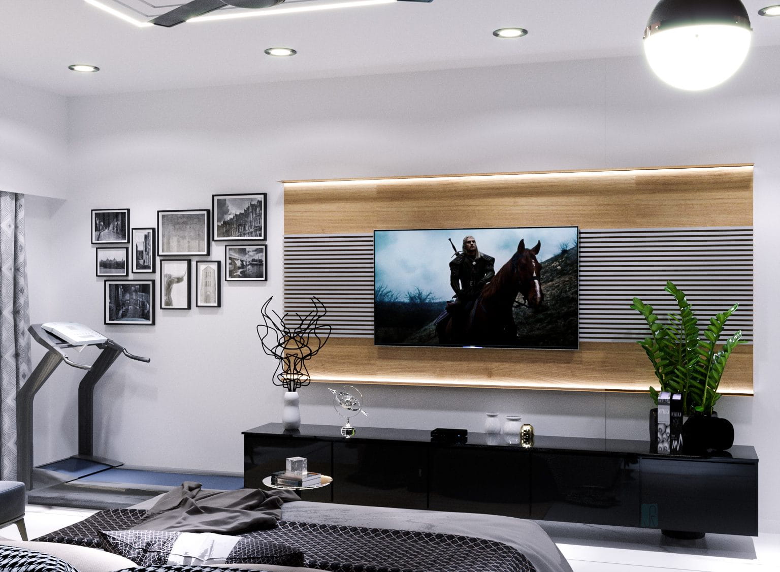 bedroom-gym-with-treadmill-design.