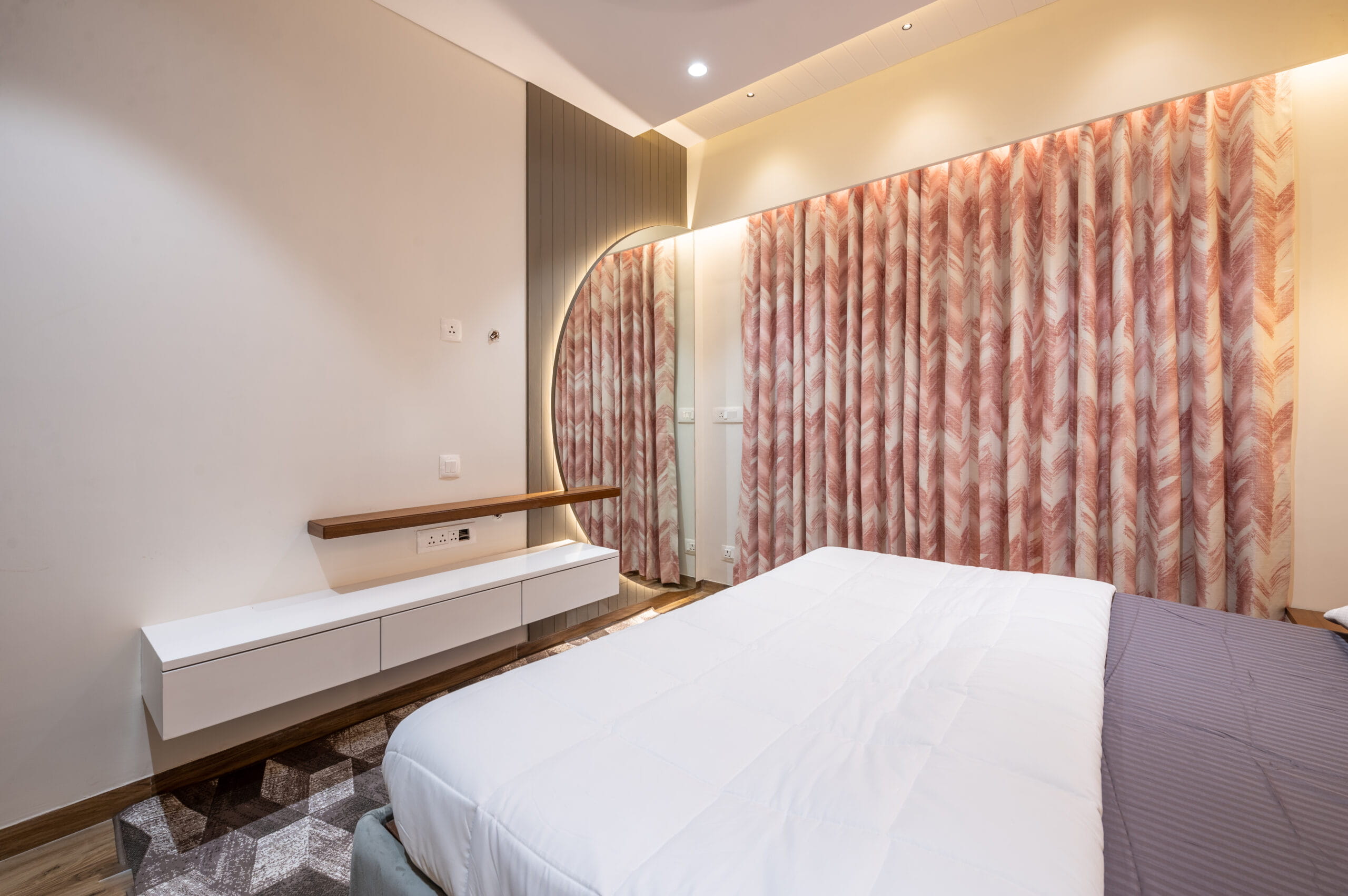 master-bedroom-with-floral-curtains